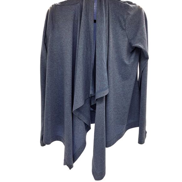 Merrell Cardigan Drape Front Women's Size Small Petite Heather - Picture 4 of 9